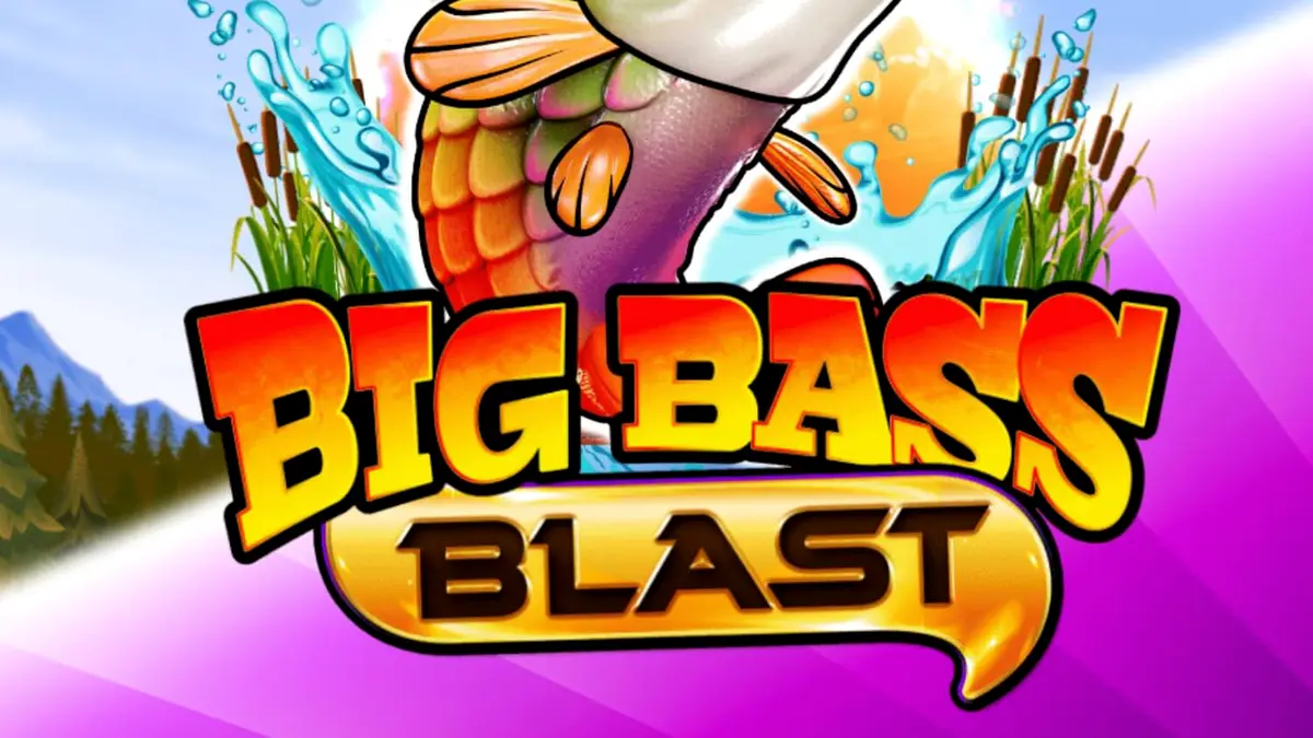 Tampilan layar permainan slot Big Bass Blast dengan tema memancing futuristik